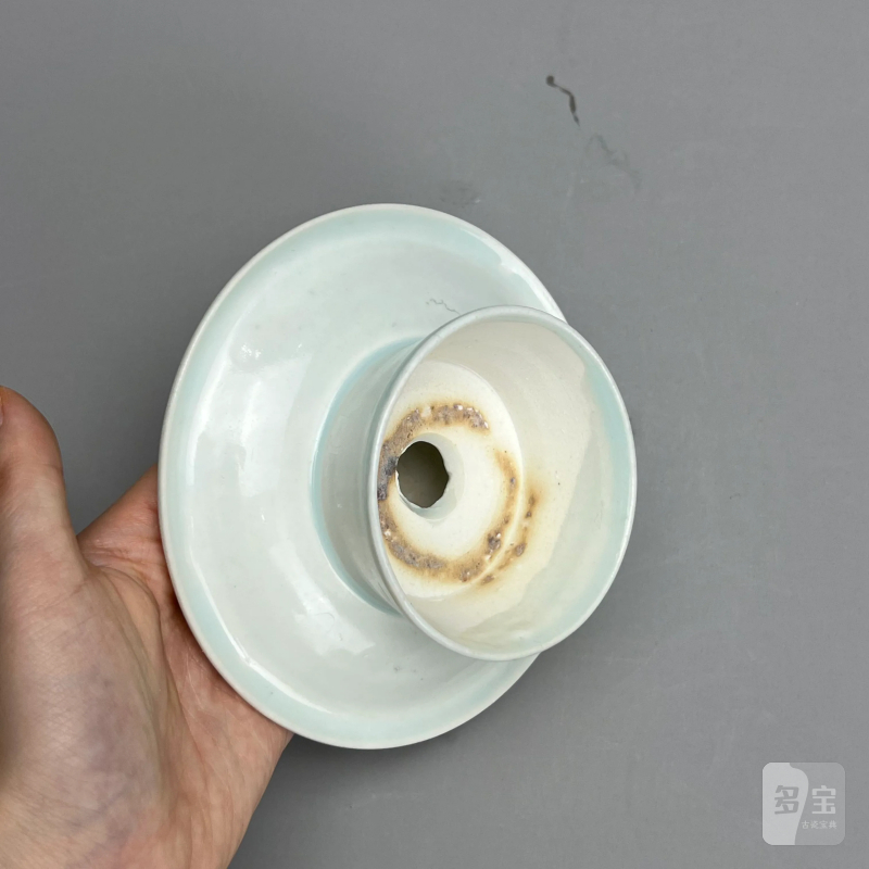 明 青白釉茶、托一套 - 图13